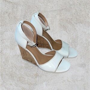 Wedges Sandal Heel Open Toe Shoes White